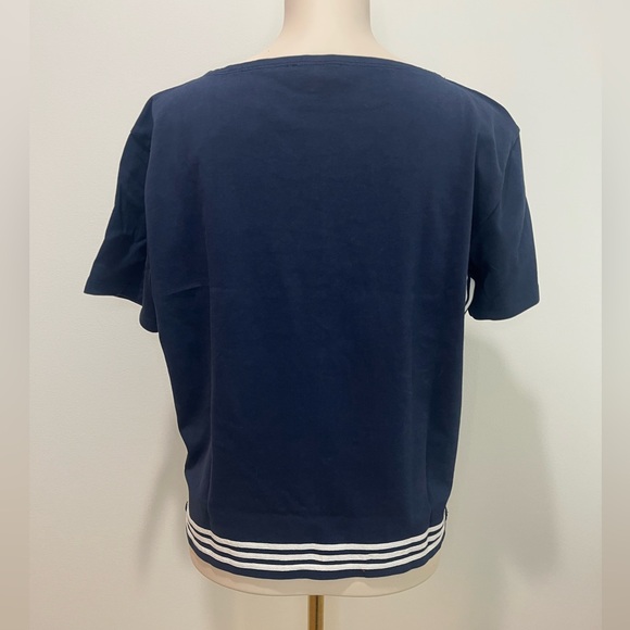 J.Crew NWT mariner cloth boatneck t-shirt in navy - Picture 6 of 7